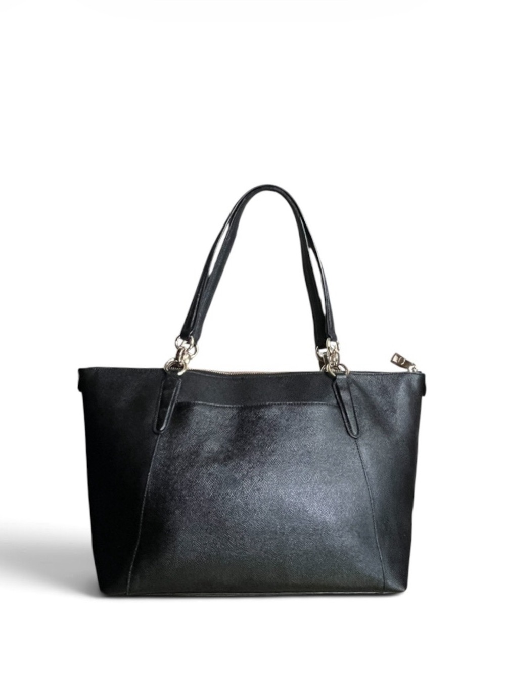 Coach Station Tote Bag in Black Crossgrain Leather w/Gold-Tone Hardware - Picture 3 of 16